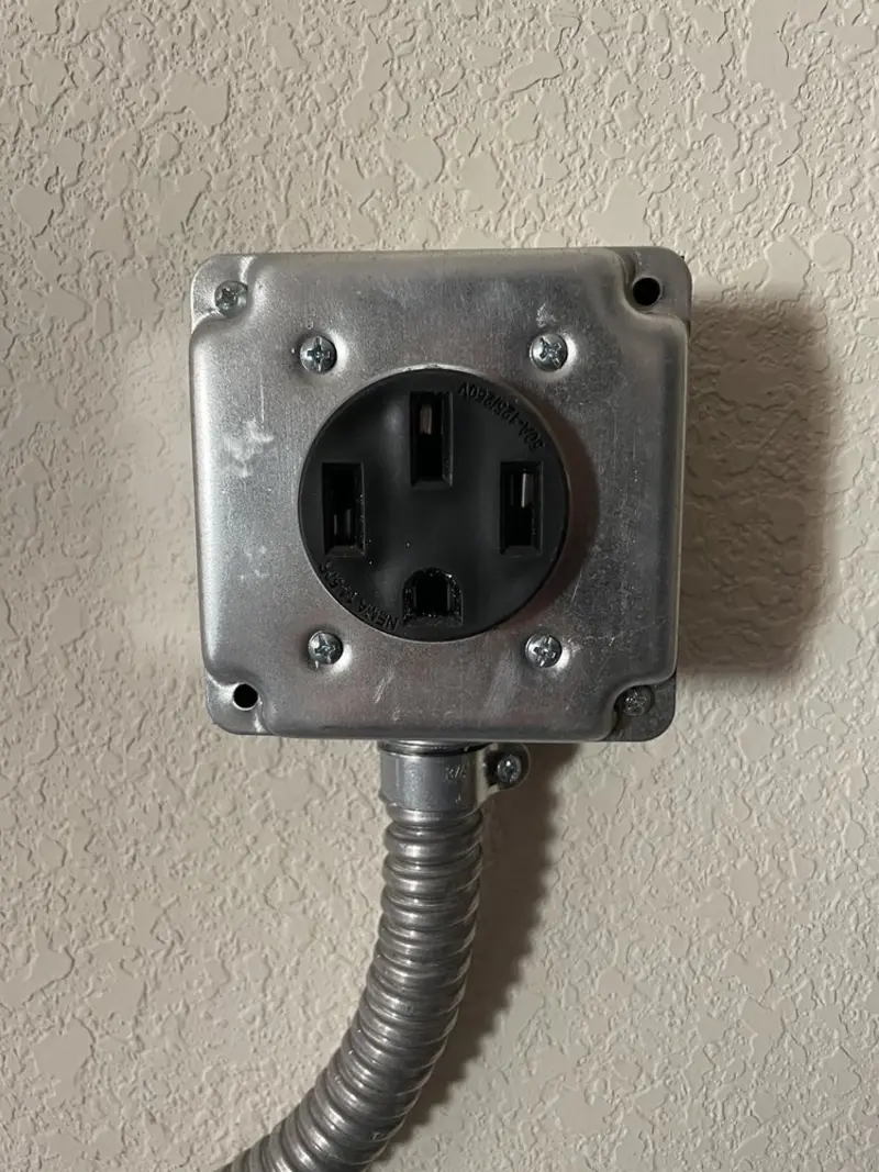 NEMA 14-50 outlet installed for Electrical Panel Upgrade in Marcy